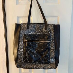 Vintage LAMB Black and Silver Tote Bag